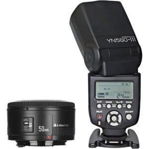 Kit Lente 50mm 1.8 + Flash Yn560 Yongnuo (para Canon)